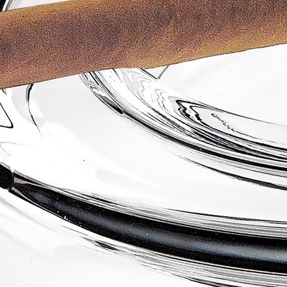 Mouth Blown European Crystal Cigar Ash Tray-5