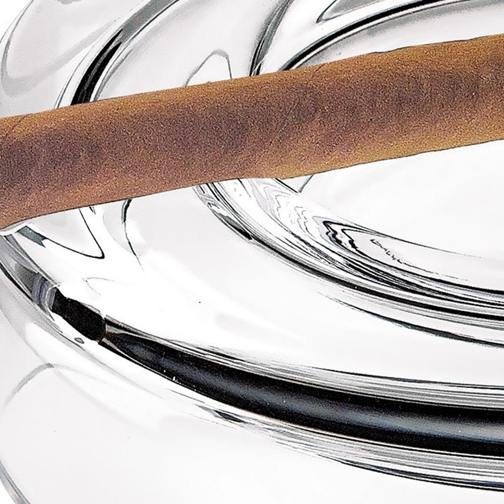 Mouth Blown European Crystal Cigar Ash Tray-6