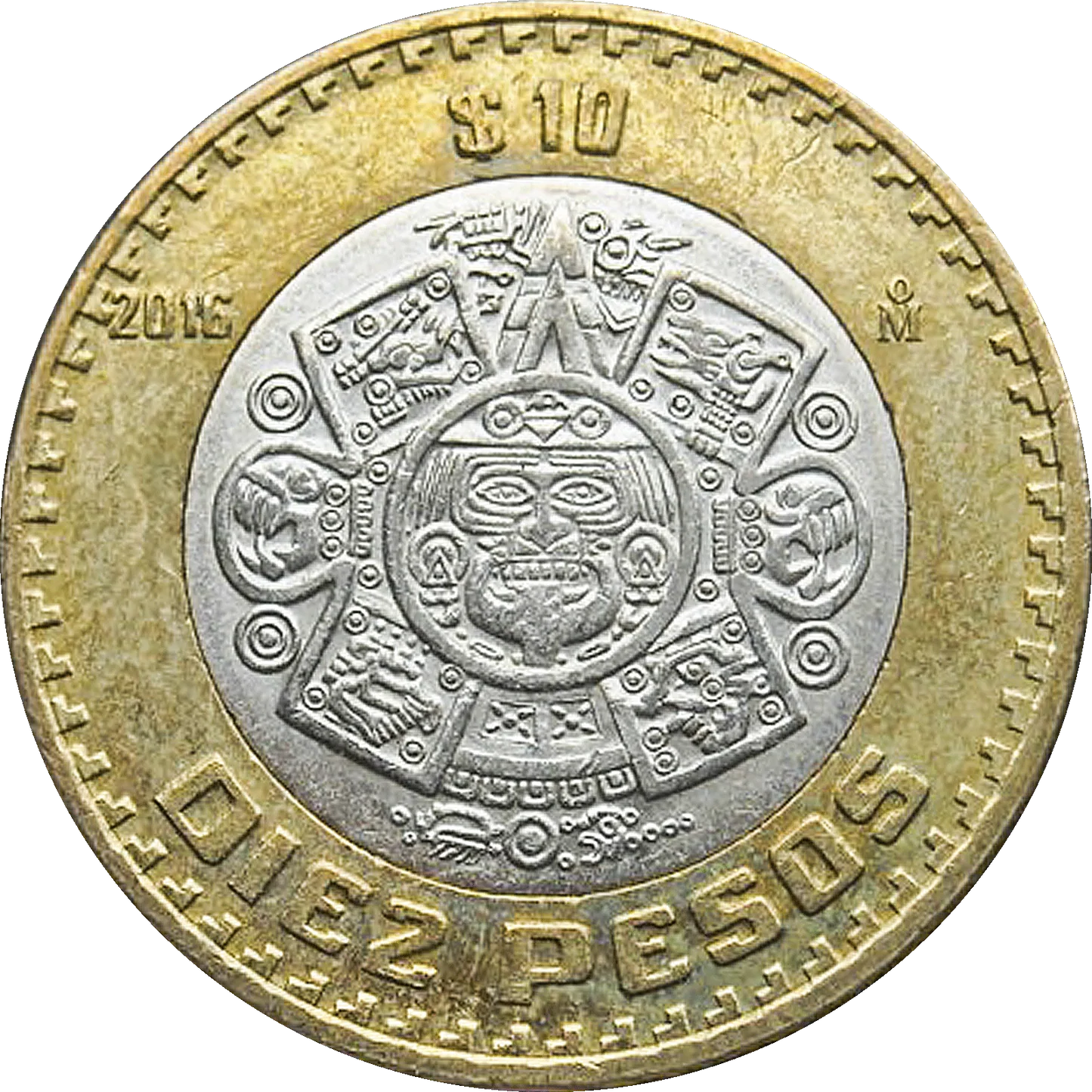 Moneda de 10 pesos mexicanos